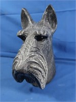 Resin Schnauzer Dog Bust