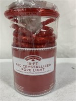 RED CRYSTALLIZED ROPE LIGHT 19FT