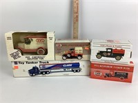 Diecast Cars in boxes includes Toy Tanker Truck