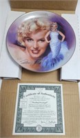 Marilyn Monroe Dazzling Dreamgirl Collector Plate