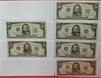 Six 1950 Fifty Dollar Federal Reserve Notes