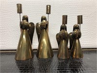 Vintage Brass Angel Bell Candleholder