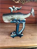 Metal decorative whale #28
