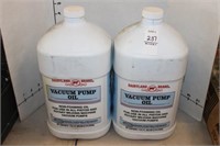 TWO GALLONS OF VACUUM PUMP OIL