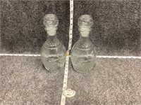 Glass Bottles with Lids and Rum Labeling Tag
