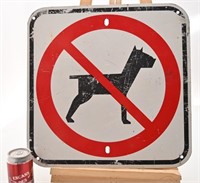 Panneau de signalisation chien interdit