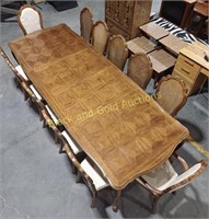 Extra Long Dinibg Room Table & 12 Chairs