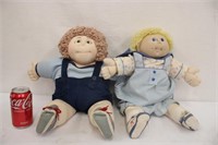 2 Vintage Cabbage Patch Type Dolls Light Stains