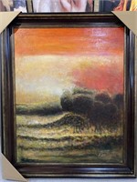 Framed Oil on Canvas Trees 48X60