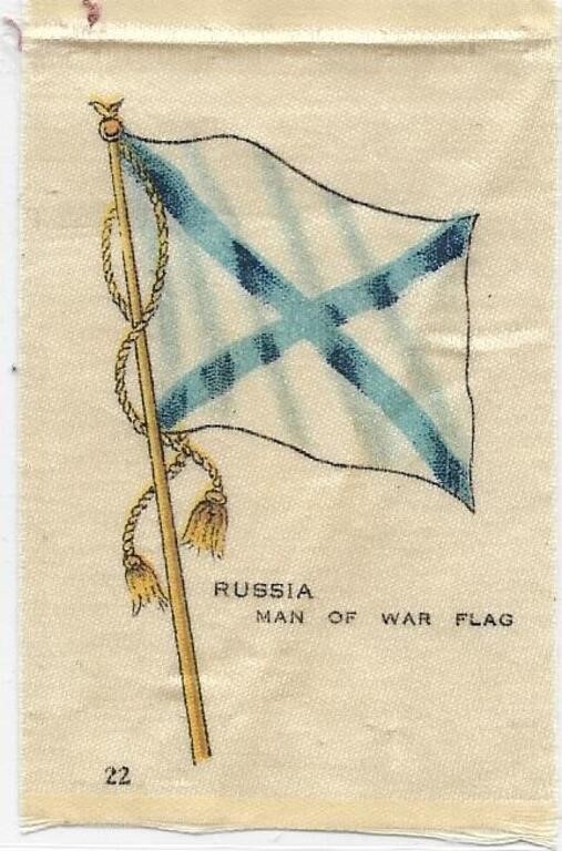 1910s BDV Flags of the World Silks Russia Man Of