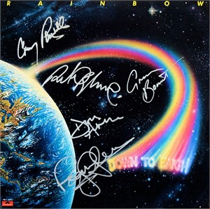 Rainbow signed Down To Earth album