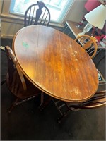 Solid Wood table and 4 matching chairs