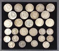 (29) 1942-1964 Silver Half Dollars & Quarters