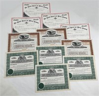 Collection of Montana Mining Stock Certificates