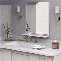 Bathroom Wall Mirror with Shelf