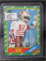 1986 TOPPS #161 JERRY RICE ROOKIE CARD HOF