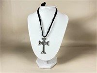 Cross Necklace & Bird Charm