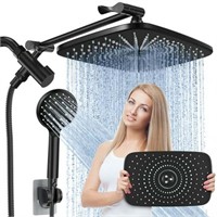 5-Setting High Pressure Shower Head  12 inch Rain