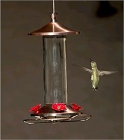 Brushed Metal and Glass Hummingbird