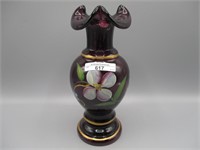 Fenton 9" HP vase, 100th Anniversary