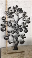 Aluminum/metal apple tree wall art