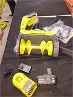 RYOBI 10" 18V Snow shovel kit with battery