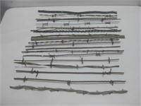Assorted 19" Barbed Wire Sections See Info
