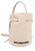 Balenciaga Tan Drawstring 2Way Bucket Bag