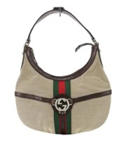 Gucci Sherry Line Canvas Handbag