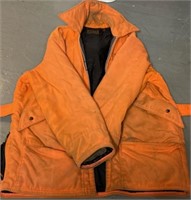 Saftbak orange insulated jacket; size large