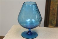 Teal Glass Vintage Goblet/Vase