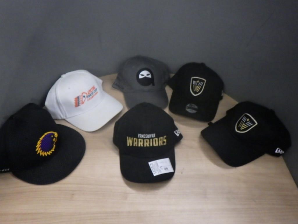3 VANCOUVER WARRIOR HATS, STRAPBACK, 2 FITTED HATS