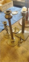 6 Brass candle sticks