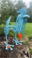 METAL ROOSTER PLANTER