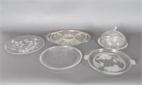 Vintage Clear Glass Serving Platters