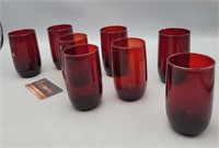 Ruby Red Drinking Glasses