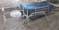 Hospital bed, toilet, bed frame