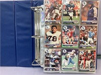 1992 pro set football cards in binder