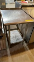 Stainless steel prep table approx 30”x24”x34”