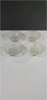 Set of 4 Vintage Anchor Hocking Wexford Clear