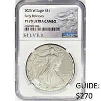 2023-W White Silver Eagle NGC PR70 UCam Sil.