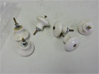 6 - Antique porcelain knobs