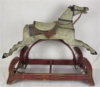 Antique Whitney Reed Glider Rocking Horse