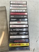 Rock Cassette tapes in case