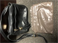 Lot of 2 vintage purses black Tignanello and gray