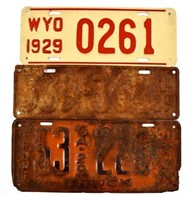 1929 License Plates