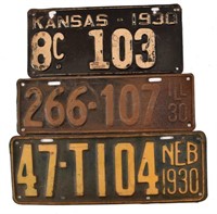 1930 License Plates