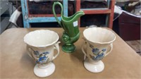 Two Camark Vases and USA Pitcher