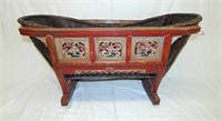 Decorative Antique Chinese Basket Cradle