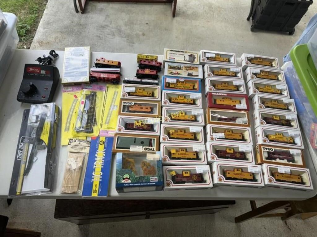 28- Model Trains in original boxes, 7- Model